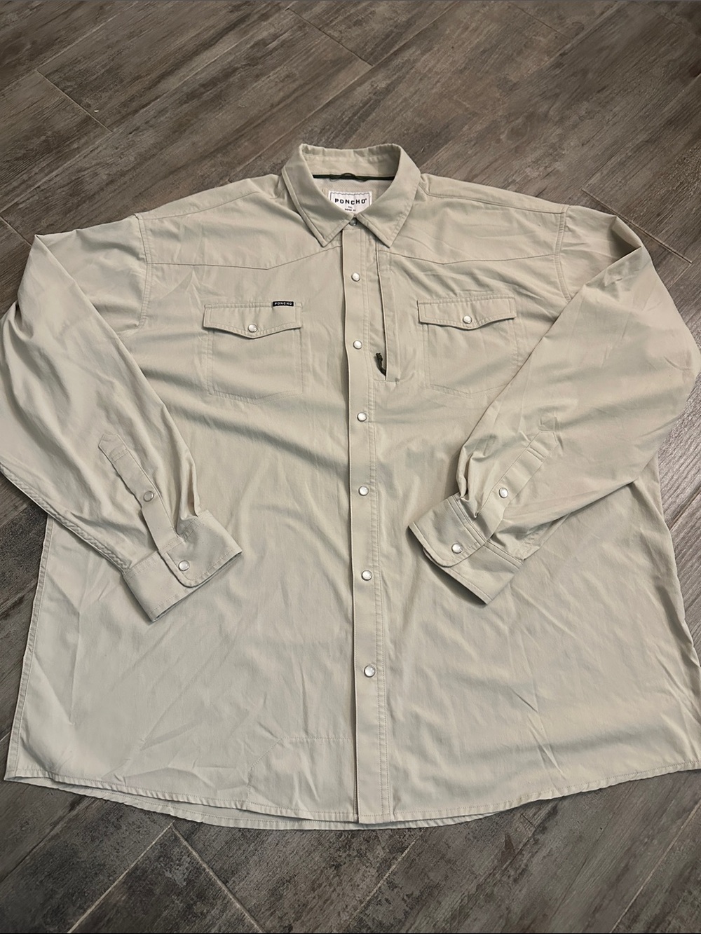 PONCHO “The Workhorse” Performance  Button-Down Shirt with pearl Snaps-XXL